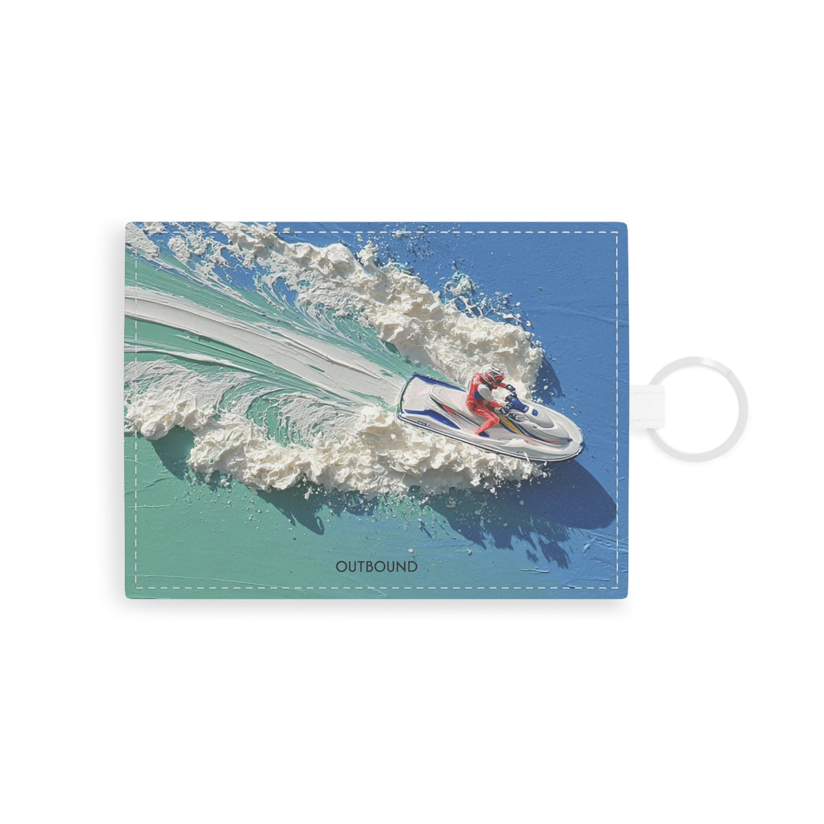Jet Ski Saffiano Card Holder
