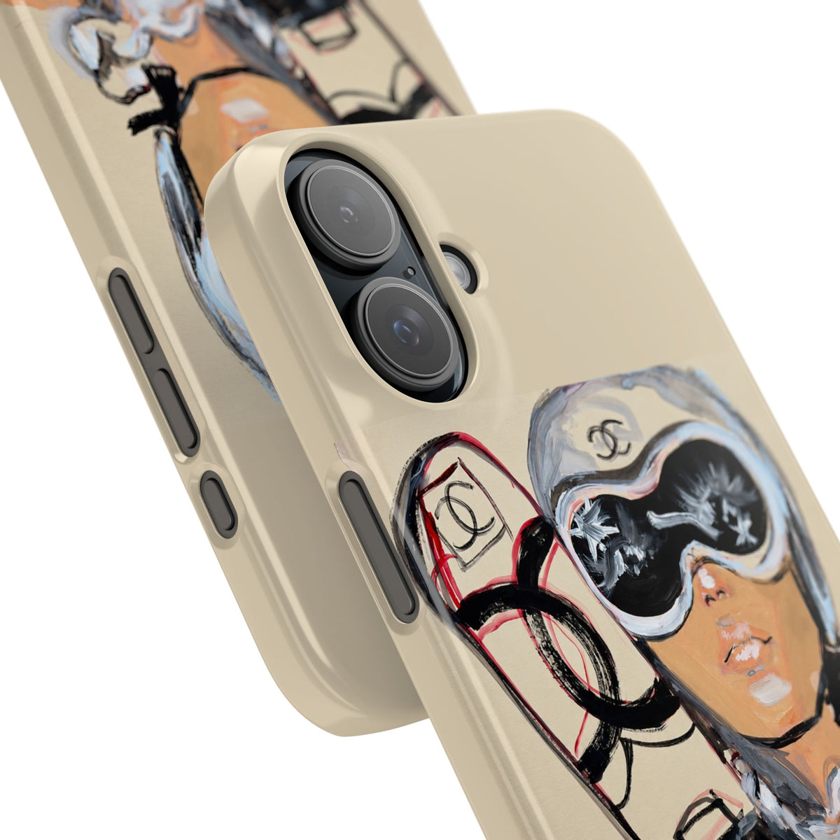 Ski Chic Slim Phone Case — Fashionable Ski Girl Illustration