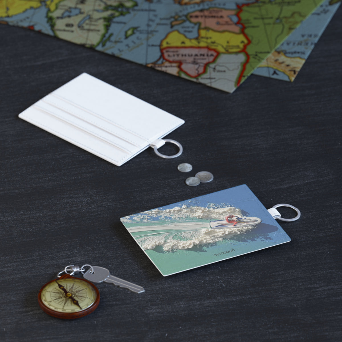 Jet Ski Saffiano Card Holder